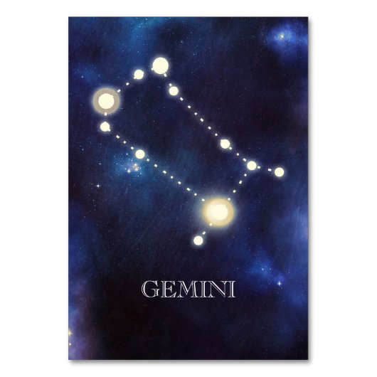 Konstellation | Gemini | Hochzeitsstiftung Tischnummer (Rückseite)