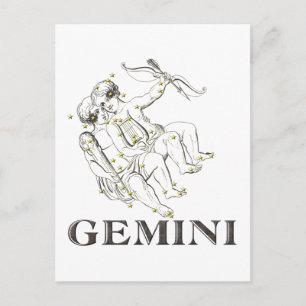 Konstellation: Gemini Postkarte