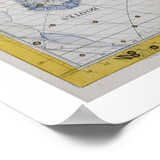 Konstellation Herkules mit Corona und Lyra, PL Poster (Ecke)