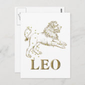 Konstellation: Leo Postkarte (Vorne/Hinten)