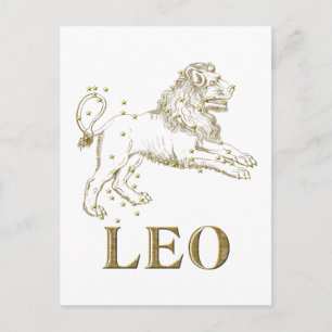 Konstellation: Leo Postkarte