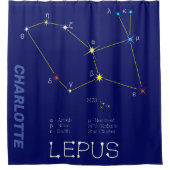 Konstellation Lepus Duschvorhang (Vorderseite)