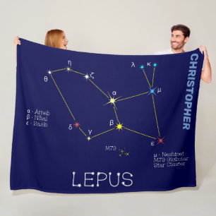Konstellation Lepus Fleecedecke