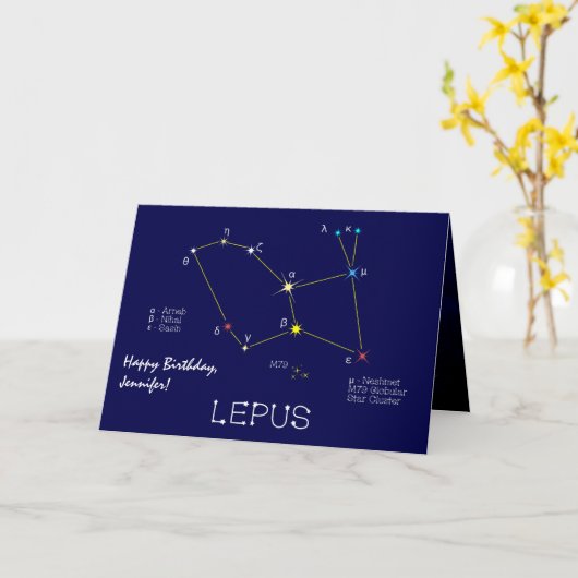 Konstellation Lepus Karte (Gelbe Blume)