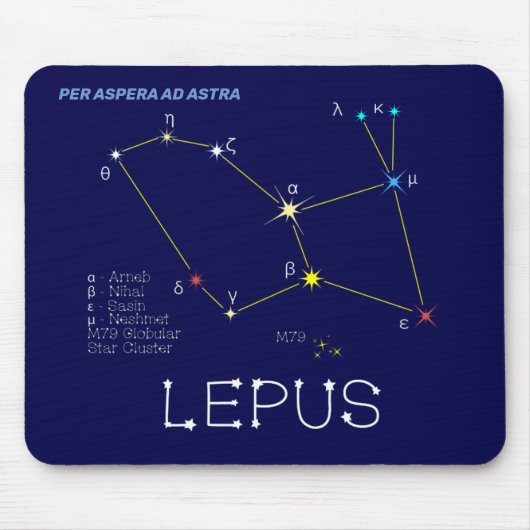 Konstellation Lepus Mousepad (Vorne)