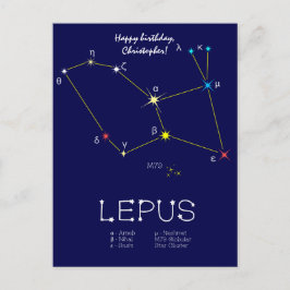 Konstellation Lepus Postkarte