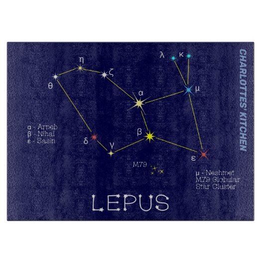 Konstellation Lepus Schneidebrett (Vorderseite)