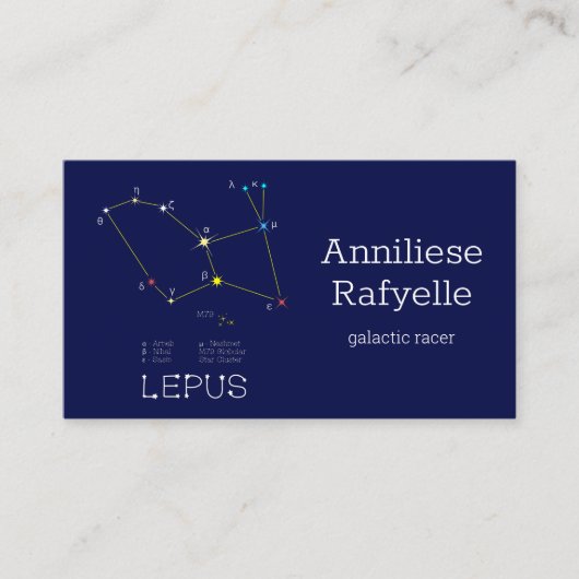 Konstellation Lepus Visitenkarte (Vorderseite)
