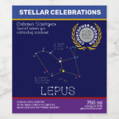 Konstellation Lepus Weinetikett (Einzelnes Label)