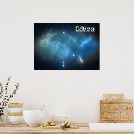 Konstellation Libra Poster (Küche)
