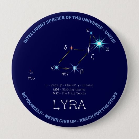 Konstellation Lyra Button (Vorderseite)