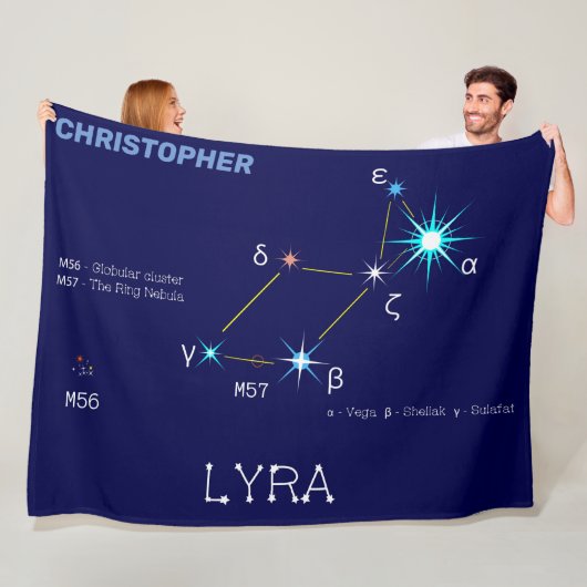 Konstellation Lyra Fleecedecke (Beispiel)