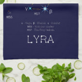 Konstellation Lyra Geschirrtuch (Gefaltet)