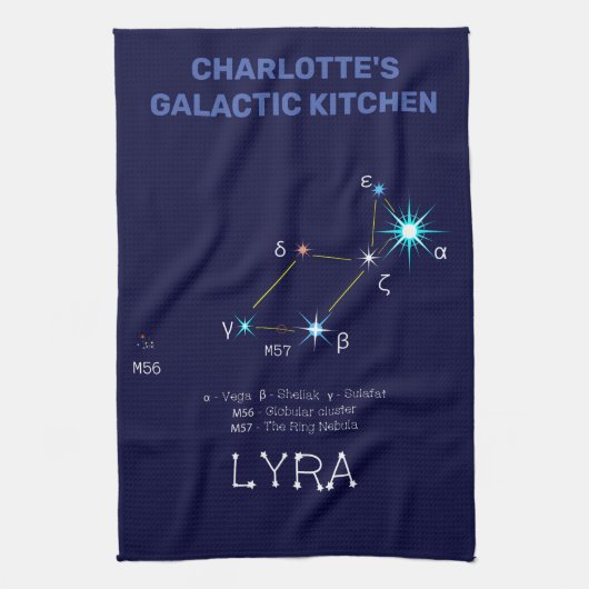 Konstellation Lyra Geschirrtuch (Vertikal)