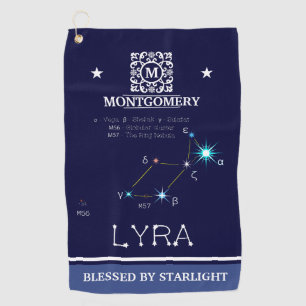 Konstellation Lyra Golfhandtuch
