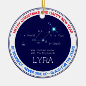 Konstellation Lyra Keramik Ornament (Vorne)