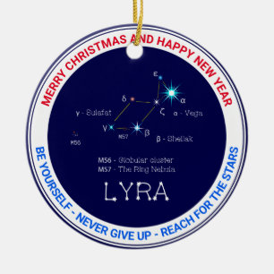 Konstellation Lyra Keramik Ornament