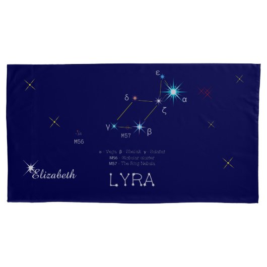 Konstellation Lyra Kissenbezug (Vorderseite)