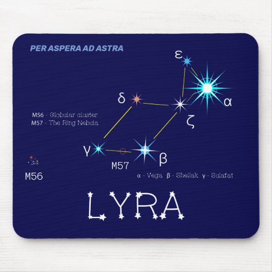 Konstellation Lyra Mousepad (Vorne)
