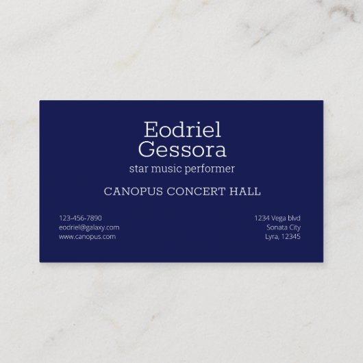 Konstellation Lyra Visitenkarte (Rückseite)