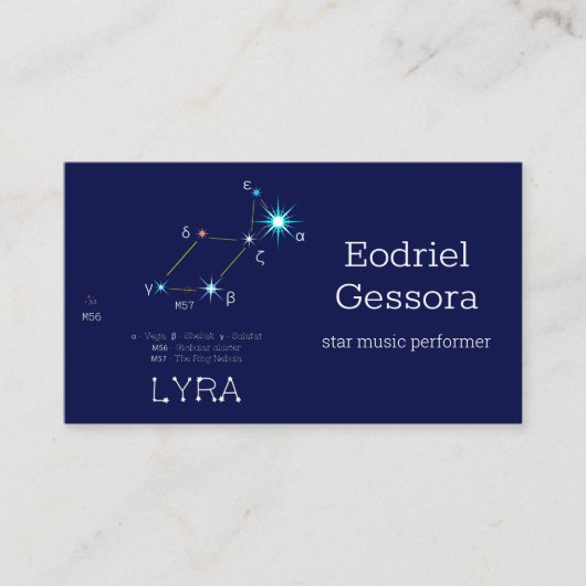 Konstellation Lyra Visitenkarte (Vorderseite)
