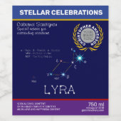 Konstellation Lyra Weinetikett (Einzelnes Label)