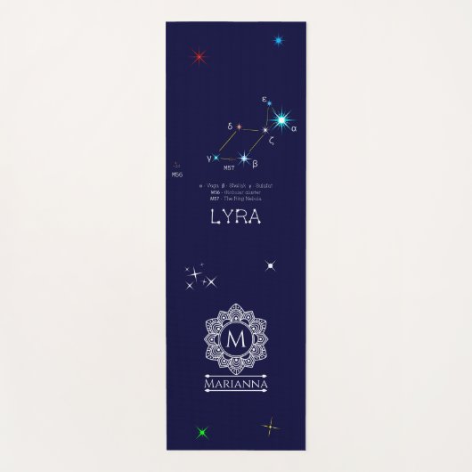 Konstellation Lyra Yogamatte (Vorderseite)