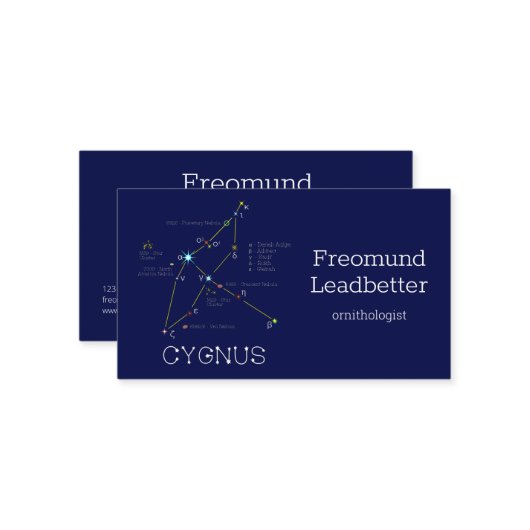 Konstellation Nördliche Hemisphäre Visitenkarte (Vorderseite/Rückseite Beispiel)