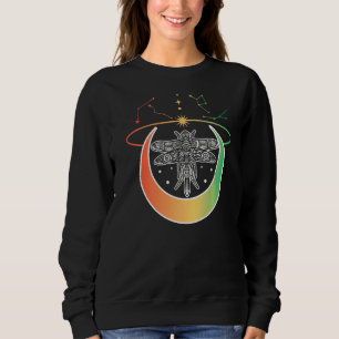 Konstellation Pastel Goth Dragonfly Crescent Moon Sweatshirt