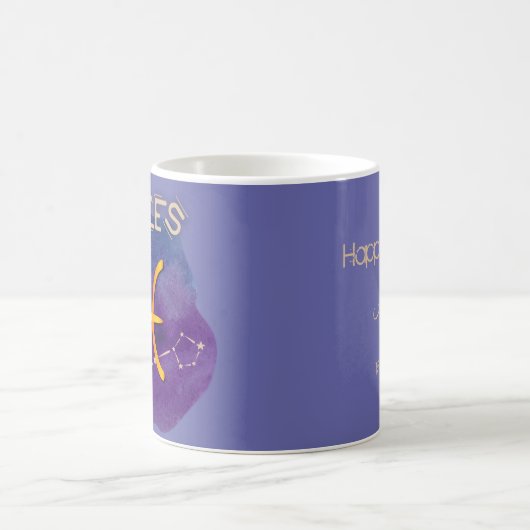 Konstellation personalisierter Zodiakszeichen Kaffeetasse (Mittel)