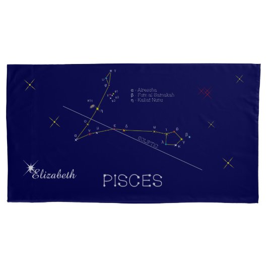 Konstellation PISCES einzigartig, brillant Kissenbezug (Vorderseite)