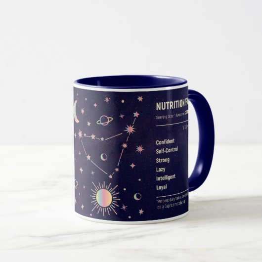 Konstellation und Nährwert von Capricorn Tasse (VorderseiteRechts)