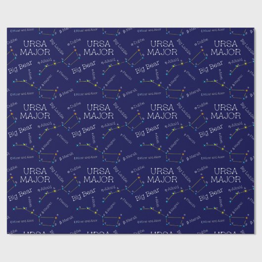 Konstellation Ursa Major Geschenkpapier (Flach)