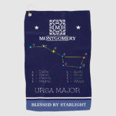 Konstellation Ursa Major Golfhandtuch (Vorderseite)