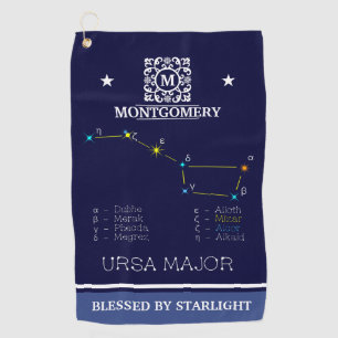 Konstellation Ursa Major Golfhandtuch