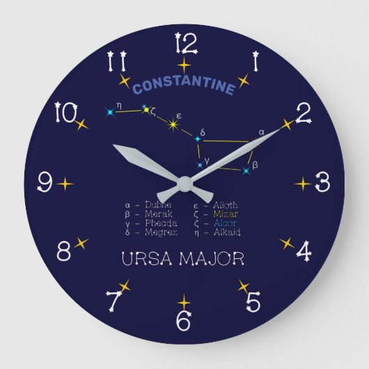 Konstellation Ursa Major Große Wanduhr (Vorderseite)