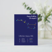 Konstellation Ursa Major Postkarte (Stehend Vorderseite)