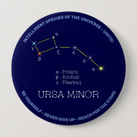 Konstellation Ursa Minor Button (Vorderseite)
