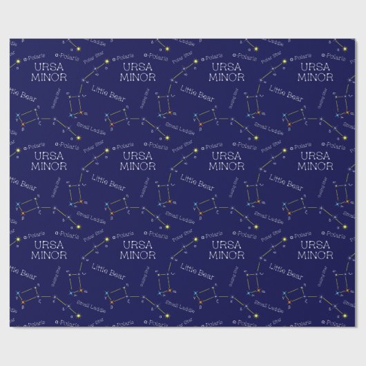 Konstellation Ursa Minor Geschenkpapier (Flach)