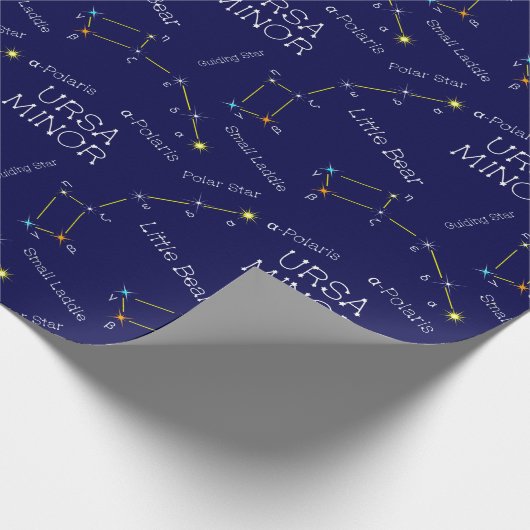 Konstellation Ursa Minor Geschenkpapier (Ecke)