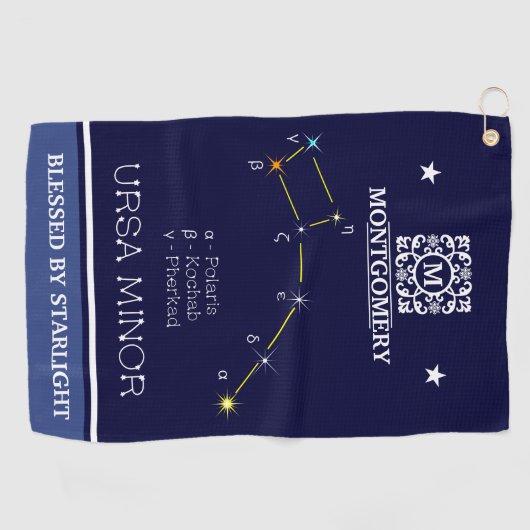 Konstellation Ursa Minor Golfhandtuch (Horizontal)