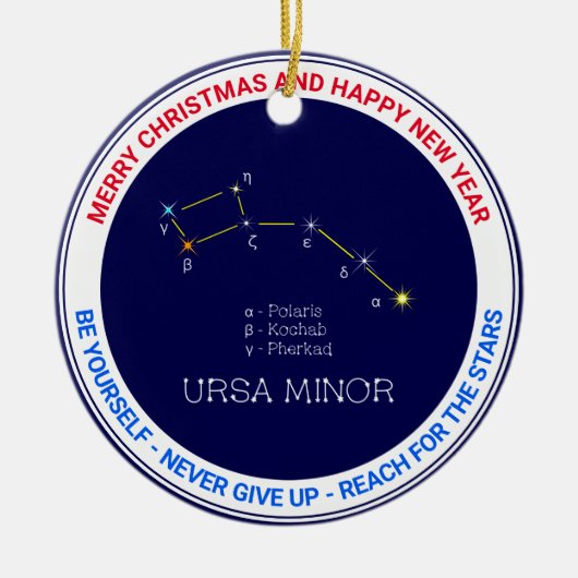 Konstellation Ursa Minor Keramik Ornament (Vorne)
