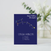 Konstellation Ursa Minor Postkarte (Stehend Vorderseite)