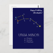 Konstellation Ursa Minor Postkarte (Vorne/Hinten)
