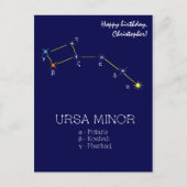 Konstellation Ursa Minor Postkarte (Vorderseite)