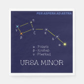 Konstellation Ursa Minor Serviette (Vorderseite)