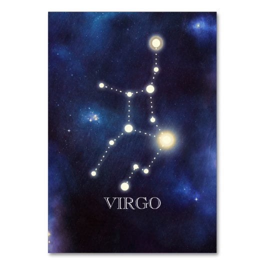 Konstellation | Virgo | Hochzeitsstiftung Tischnummer (Rückseite)