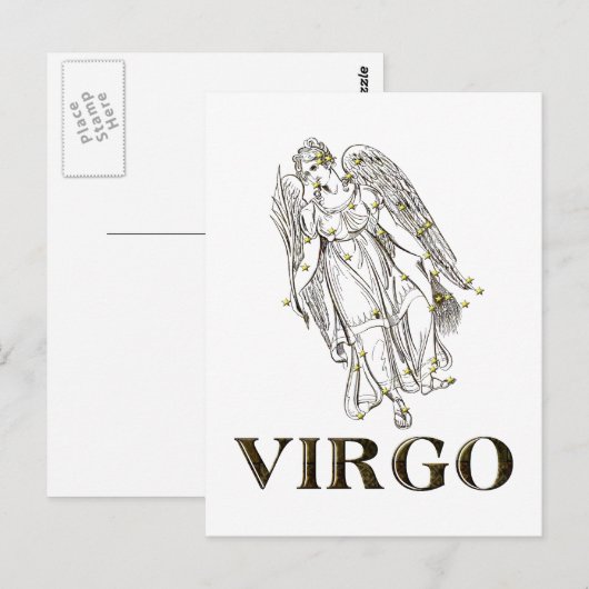 Konstellation: Virgo Postkarte (Vorne/Hinten)