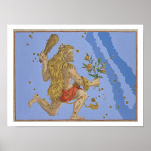 Konstellation von Hercules Lion's Pelt, von 'Urano Poster