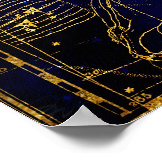 Konstellation von Herkules Poster (Ecke)